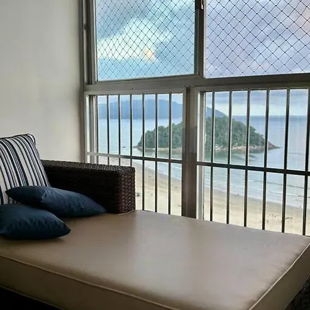 Apartamento Espacoso Com Vista Deslumbrante São Vicente Exterior photo